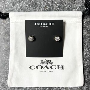 New Coach Crystal Studs